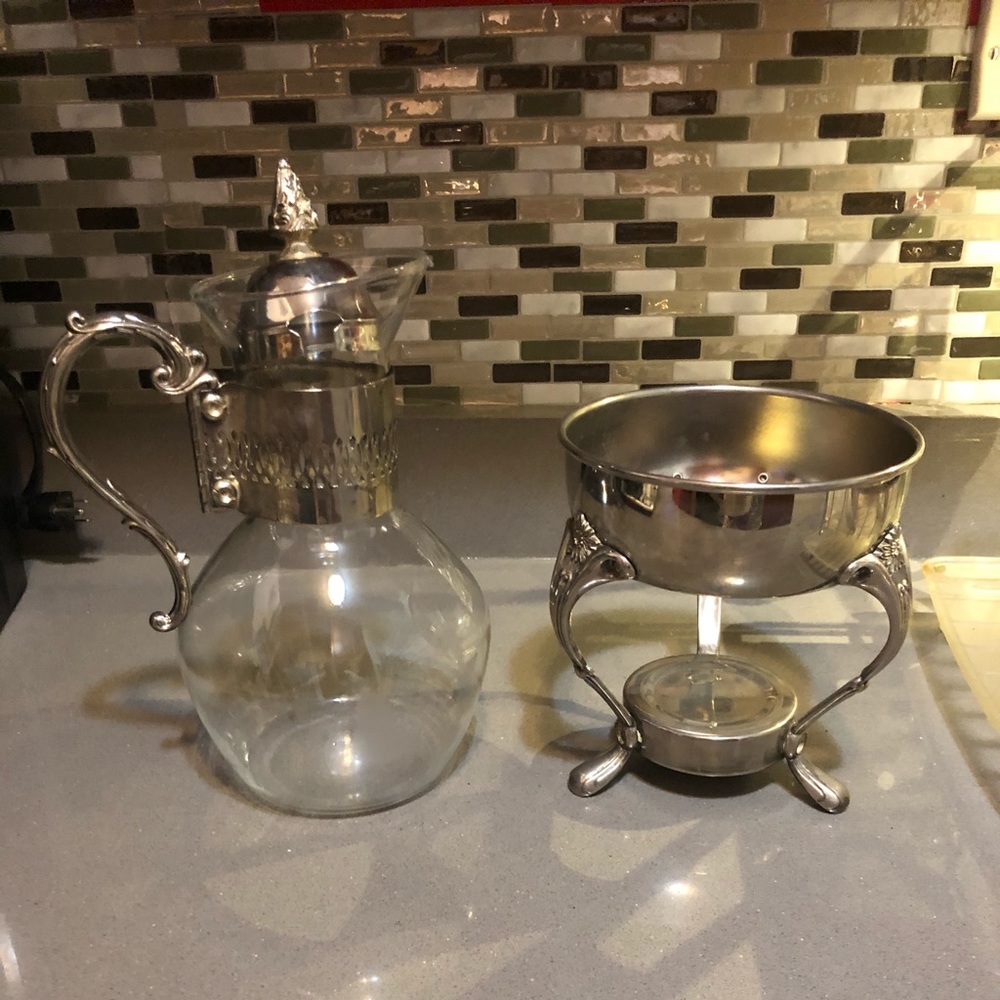 Rogers Bros. Coffee Carafe and Warmer. Hong Kong